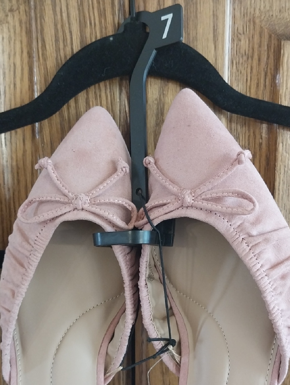 Faux Suede NWT Kitten Heel Mules Women's Size 7M Pink Memory Foam Insole Fairy - Picture 2 of 11